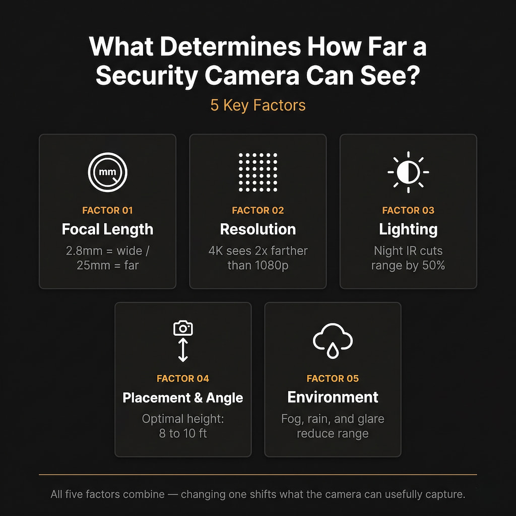 What Determines How Far a Security Camera Can See